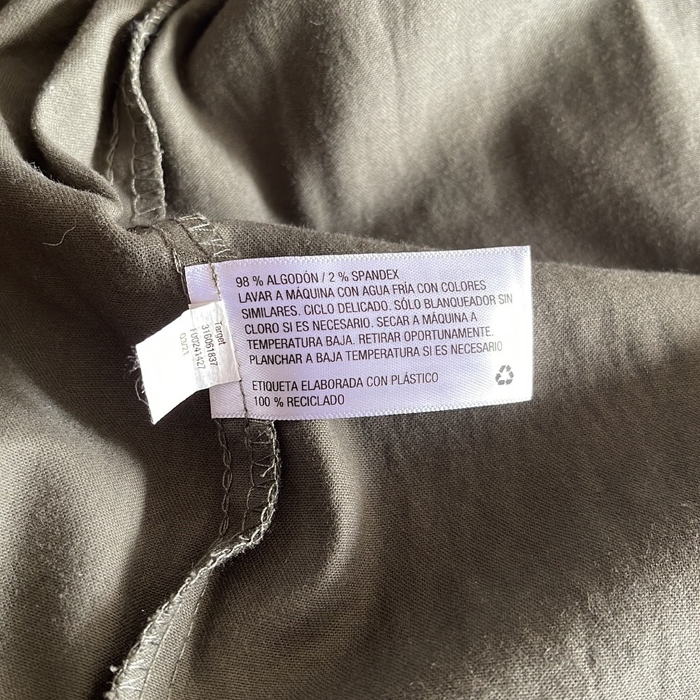 NWOT Knox Rose Army Green Star Button-Up Shirt - Picture 9 of 10